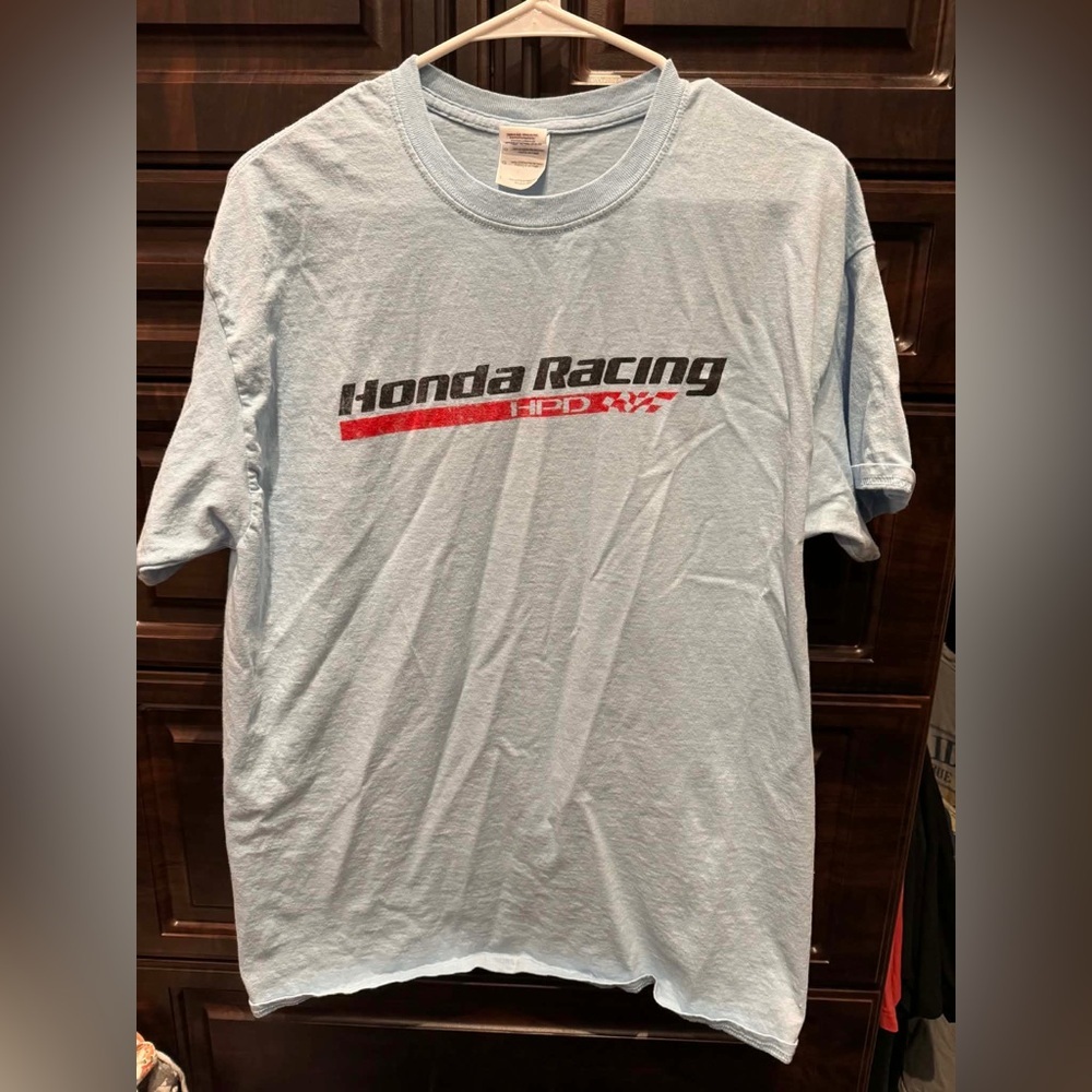 Honda racing Men's Blue T-Shirt LARGE